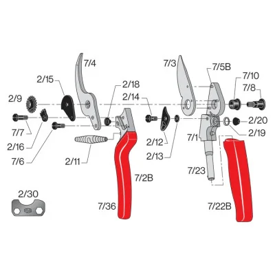 REP. TIJERA FELCO 7, 7/3 HOJA