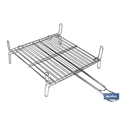 PARRILLA DOBLE INOX 50x50CM