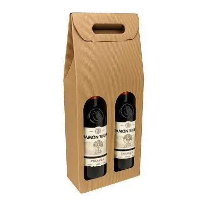 ESTUCHE CARTON 2 BOTELLAS ONDA