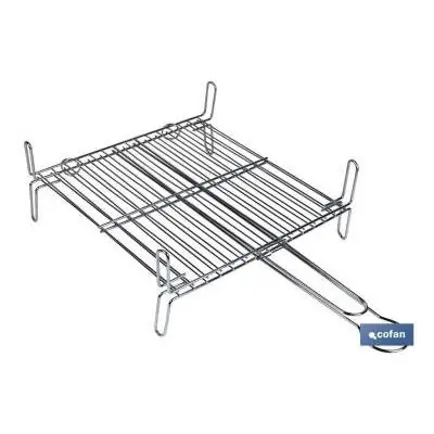 PARRILLA DOBLE INOX 50x50CM